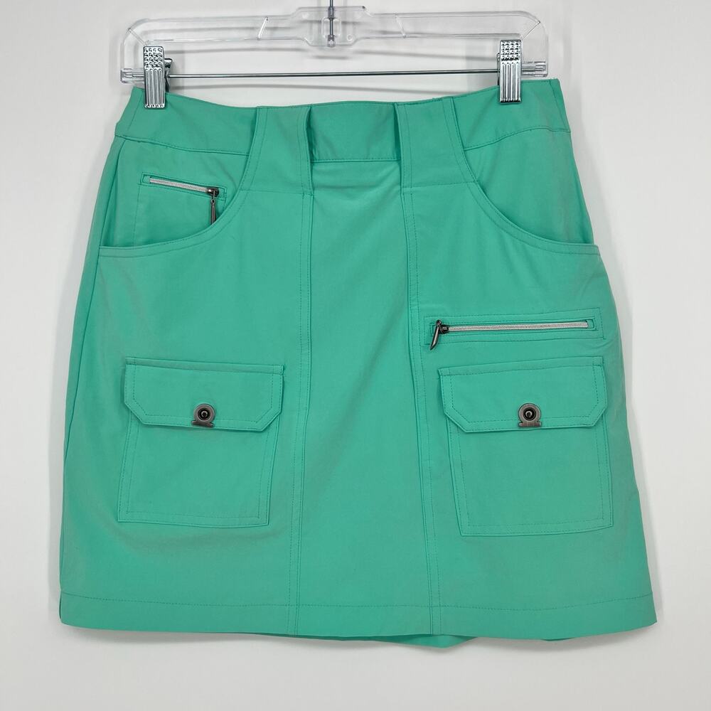 Jamie Sadock Golf Skort Womens 4 Green Cargo Pockets Mini 17 inch Activewear